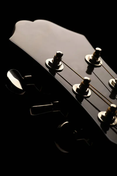 Estoque Principal Uma Guitarra Solo Escura — Fotografia de Stock