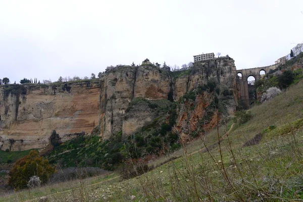 Uitzicht Ruïnes Van Oude Stad Cuenca Spanje — Stockfoto