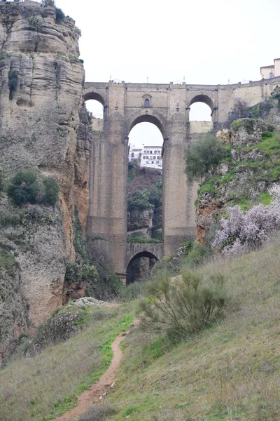 Brug Oude Stad Van Segovia Spanje — Stockfoto