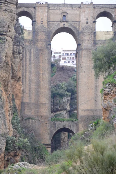托莱多市的一座老桥 西班牙 — 图库照片