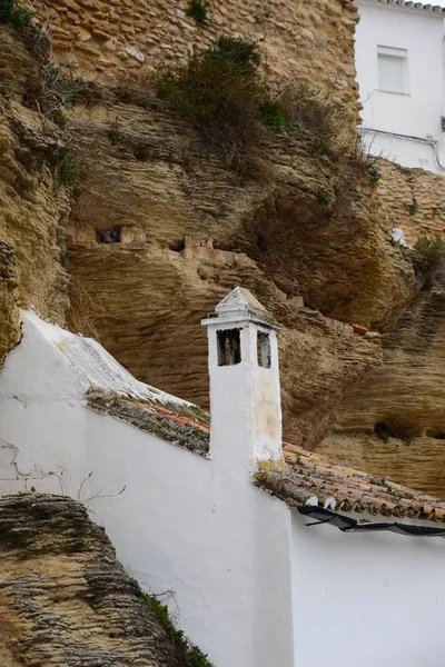 Casa Fachadas Sentenil Costa Del Sol España Sierra Ronda Montañas — Foto de Stock