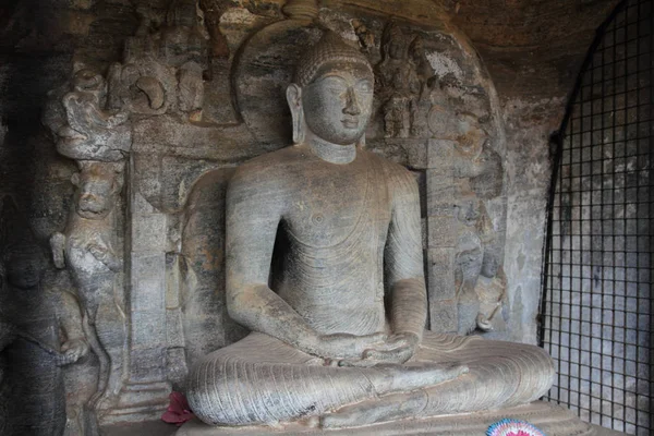Gal Vihara Estátua Buda Polonnaruwa Sri Lanka — Fotografia de Stock
