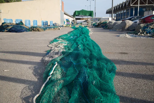 Used Industrial Ropes Lake Fishing Nets — Stock Photo, Image