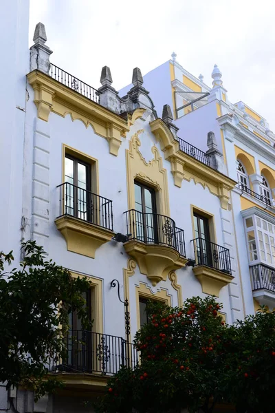 Stadtansichten Hausfassaden Jerez Frontera Spanje — Stockfoto