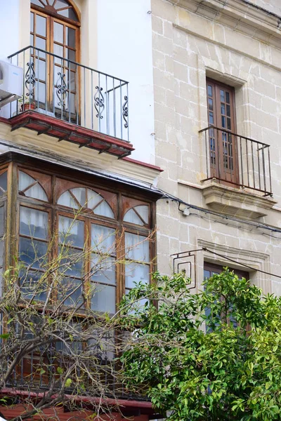 Vistas Ciudad Fachadas Casas Jerez Frontera España — Foto de Stock