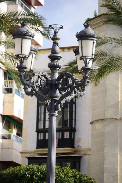 Stadsutsikt Husfasader Jerez Frontera Spanien — Stockfoto