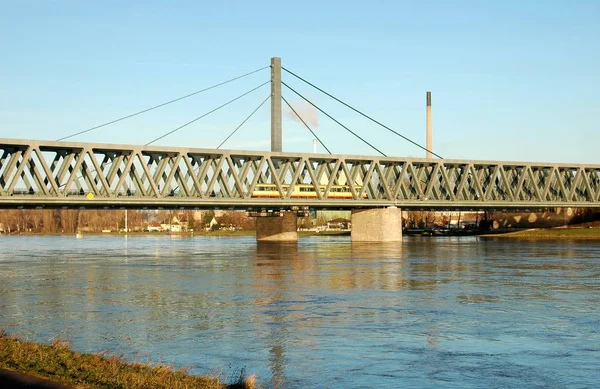 Rhine Bro Vid Maxau — Stockfoto