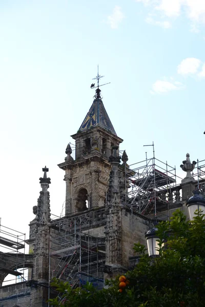 Jerez Frontera Spanje Uitzicht Stad Gevels Van Huizen — Stockfoto