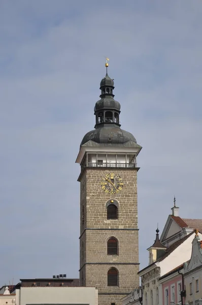Budweis Ceske Budejovice Czech Republic Cidade Torre — Fotografia de Stock