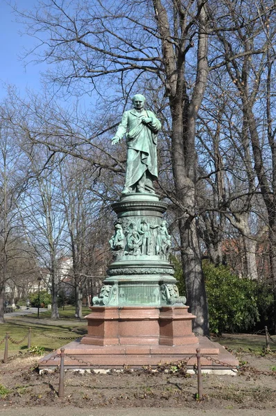 Standbeeld Adalbert Lanna Budweis — Stockfoto