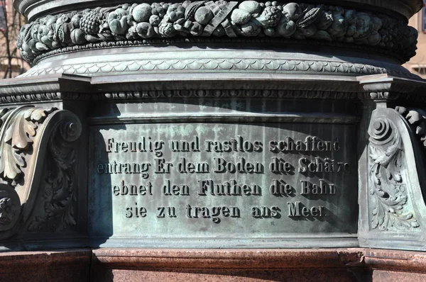 Estátua Adalbert Lanna Budweis — Fotografia de Stock