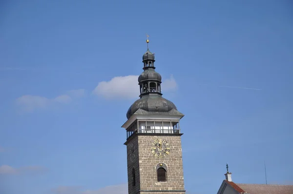 Budweis Ceske Budejovice Czech Republic Cidade Torre — Fotografia de Stock