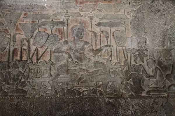 Ανακούφιση Στο Angkor Wat — Φωτογραφία Αρχείου