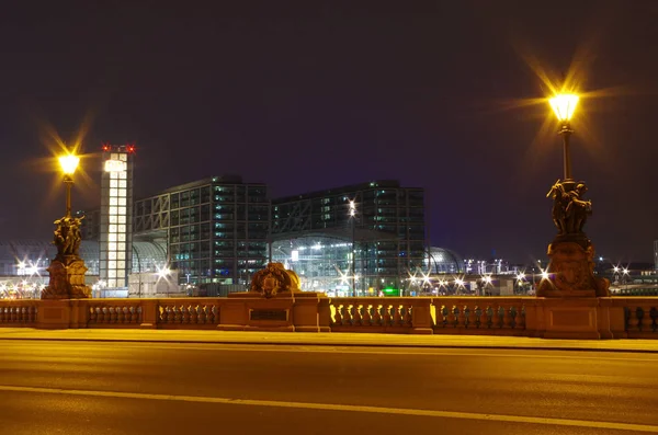 Vista Noturna Cidade — Fotografia de Stock