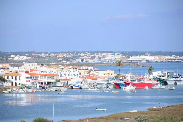 Vista Para Cidade Fachadas Casa Ayamonte Isla Canela Cidade Espanhola — Fotografia de Stock