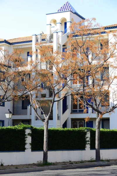 Stadtansichten Casa Fachadas Ayamonte Isla Canela Pueblo Español Provincia Huelva —  Fotos de Stock