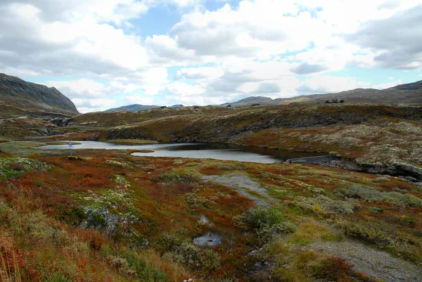 Norveç Doğa Manzarası Arka Planı Üzerine — Stok fotoğraf