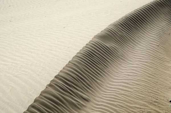 Zandformaties Een Stormachtige Dag Aan Kust Van Gran Canaria Canarische — Stockfoto