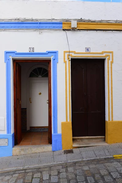 Ayamonte Hiszpańskie Miasto Prowincja Huelva Autonomicznym Regionie Andaluzja Stadtansichten Fasady — Zdjęcie stockowe