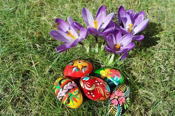 Традиционные Пасхальные Яйца Красочные Яйца — стоковое фото