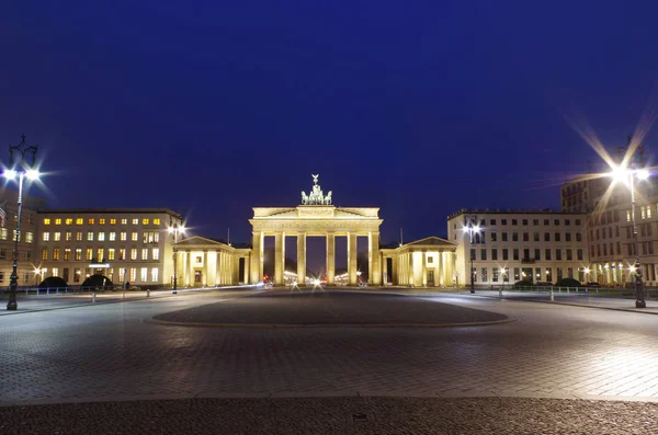 Puerta Brandeburgo Berlín Por Noche —  Fotos de Stock