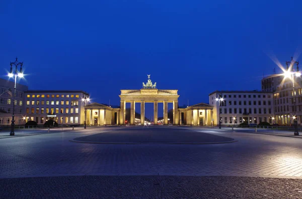 Portão Brandemburgo Berlim Noite — Fotografia de Stock