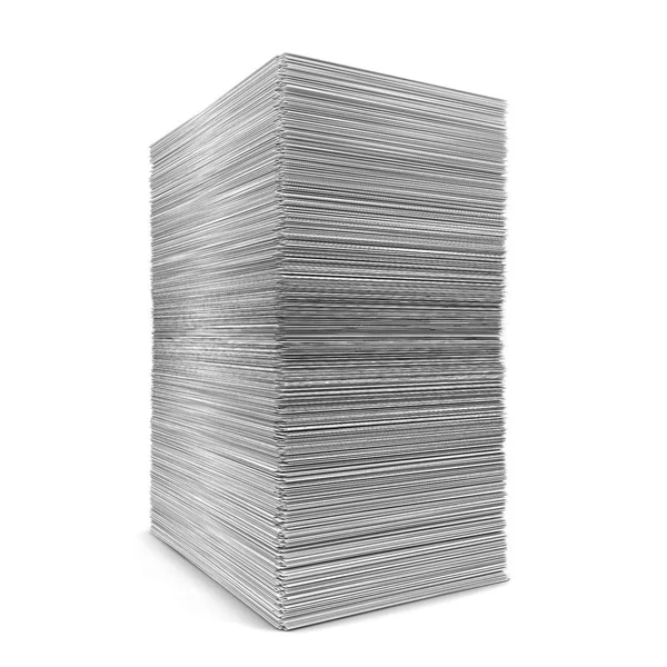 Una Grossa Pila Carta Illustrazione Isolata Sfondo Bianco — Foto Stock
