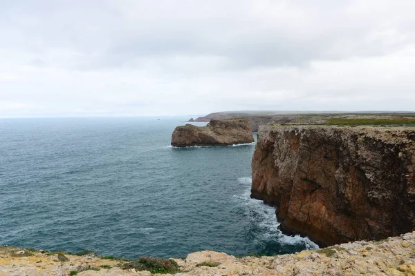 Portugal Cabo San Vicente Fyr Lantligt Slut — Stockfoto