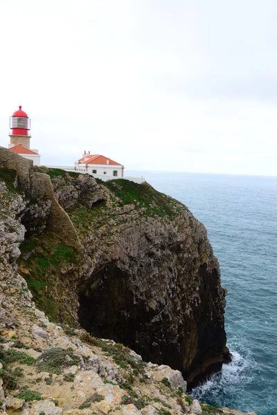 Portugal Cabo San Vicente Lighthouse Country End — Stock Photo, Image