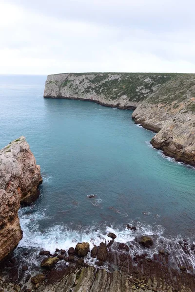 Portugal Cabo San Vicente Vuurtoren Landesende — Stockfoto