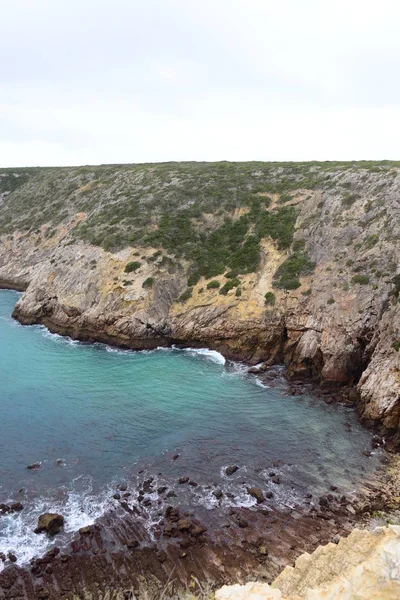 Portugal Cabo San Vicente Leuchtturm Landende — Stockfoto