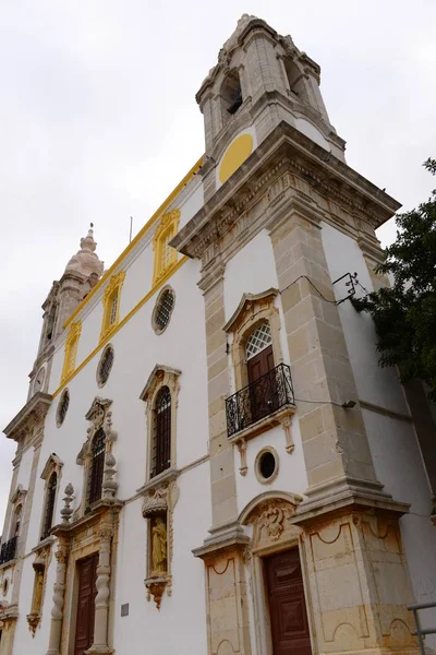 Casa Facciate Cicogne Faro Portugal — Foto Stock