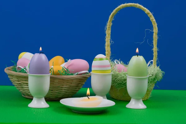 复活节彩蛋 动机华丽如蜡烛 — 图库照片