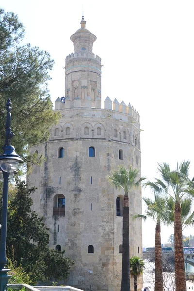 Torre Oro Arany Torony Seville Spanyol Város Autonóm Régióban Andalúzia — Stock Fotó