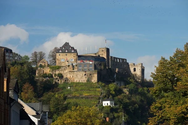 Замок Райнфельс Goar Rhineland Palatinate Germany — стокове фото