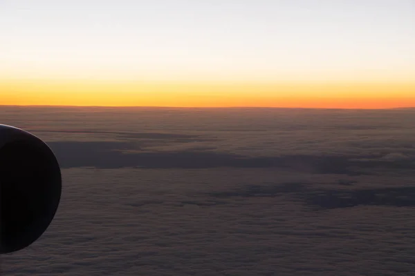 Vista Aérea Pôr Sol Sobre Mar — Fotografia de Stock