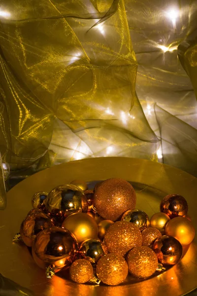 Closeup Άποψη Των Χριστουγέννων Διακόσμηση Των Διακοπών Μπάλα — Φωτογραφία Αρχείου