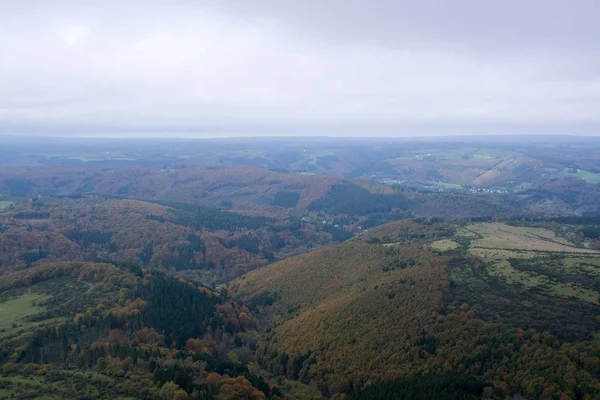 Letecký Pohled Hory Řeku Mracích — Stock fotografie