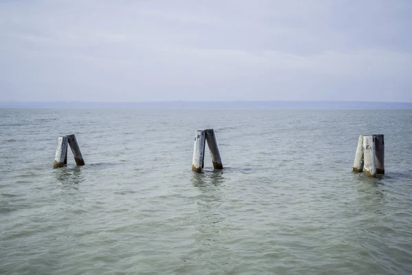 Groynes Inverno Lago — Fotografia de Stock