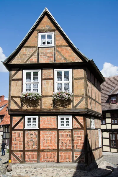 Quedlinburg Sachsen Anhalt Németország Házi Finkenherd — Stock Fotó