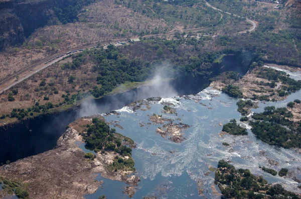 Victoria Falls Zimbabwe Vízesés — Stock Fotó