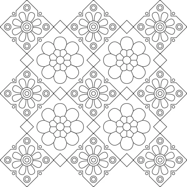 floral pattern black and white