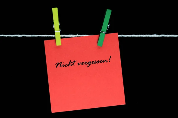 Nota Papier Met Rode Kleverige Notities Zwarte Achtergrond — Stockfoto