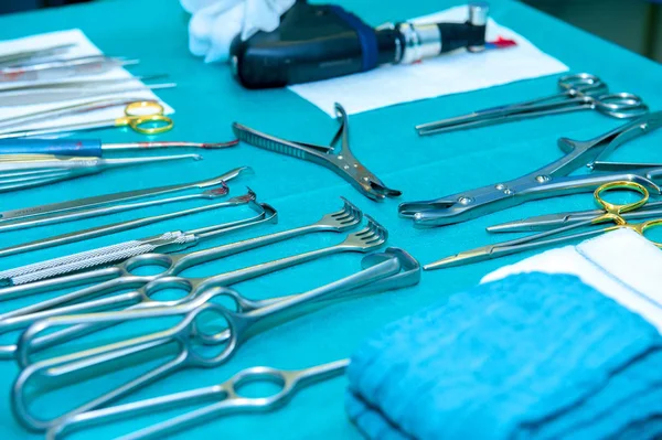 Відрізняються Хірургічні Інструменти Операційній Кімнаті — стокове фото