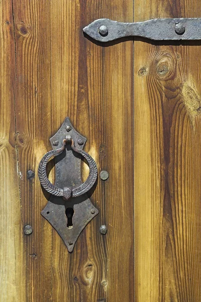 Porta Para Antiga Loghouse Russa — Fotografia de Stock