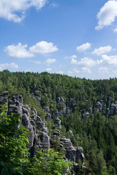 Góry Piaskowca Łaby Saksonia Niemcy — Zdjęcie stockowe
