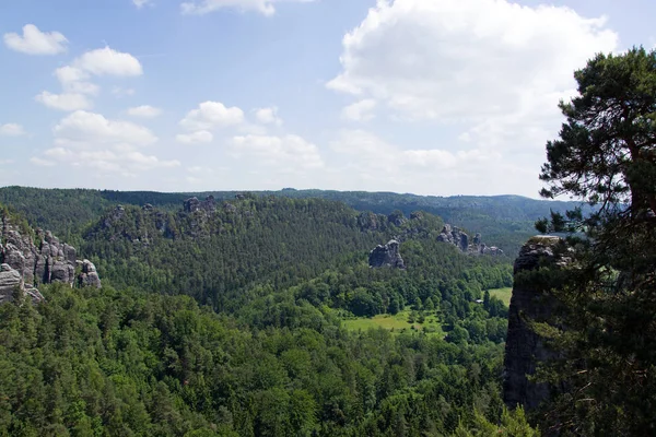 Elbe Sandstone Mountains Σαξονία Γερμανία — Φωτογραφία Αρχείου