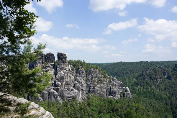 Elbe Sandstone Mountains Σαξονία Γερμανία — Φωτογραφία Αρχείου