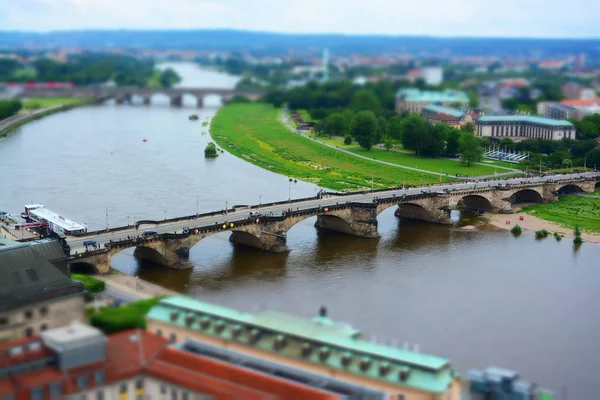 Dresden Alemanha Tilt Shift — Fotografia de Stock