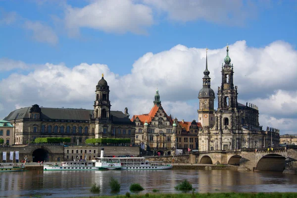 Dresden Sur Elbe Rivière Allemagne — Photo